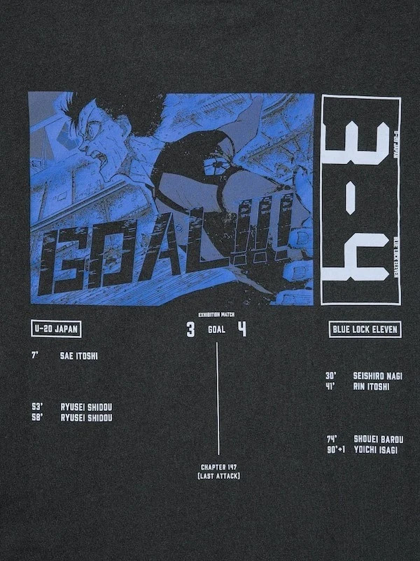 Manga UT UNIQLO T Shirt Black blue lock anime Japan XL L M S Large Medium gallery