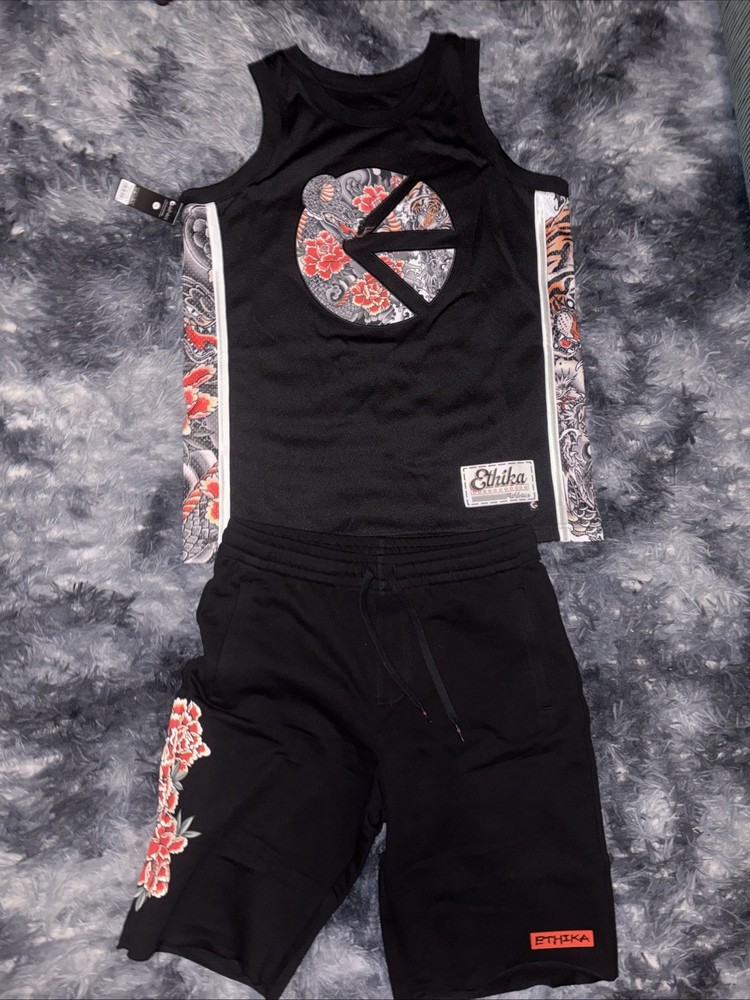 Ethika Basketball Jersey And Raw Edge Shorts Matching Set NWT New