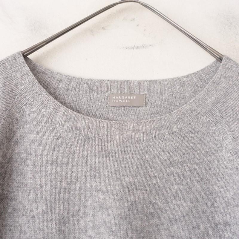 Margaret Howell Wool Cashmere Silk Knit Sweater Gray Heather Seamless gallery