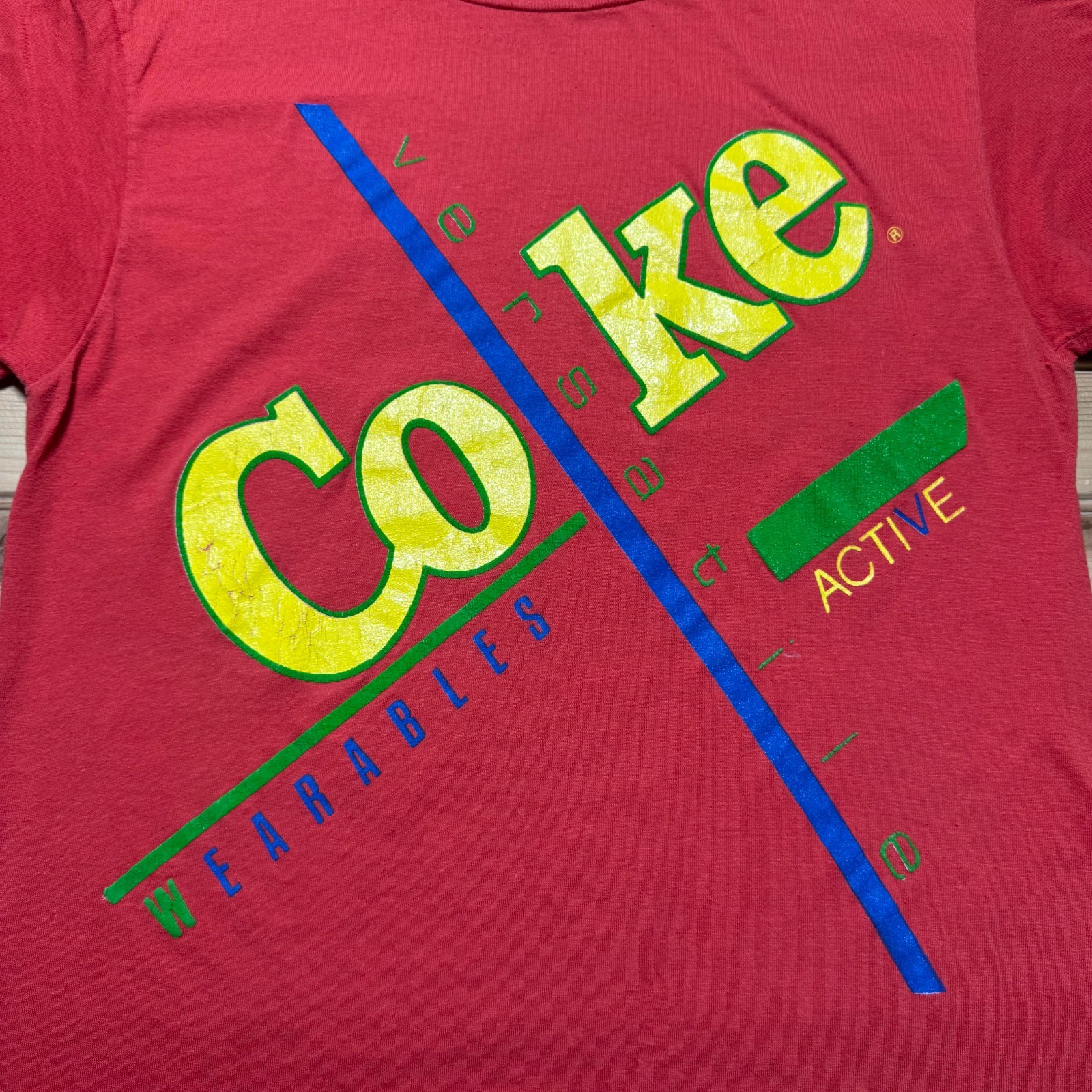 Vintage 1987 Coca-Cola Coke Versatile Active Wearables Promo T-Shirt - One Size gallery
