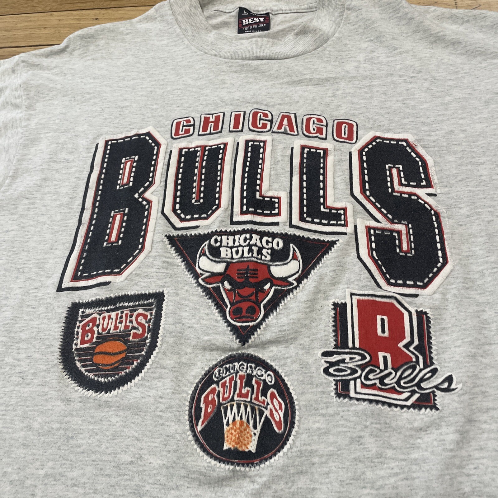 Vintage 90s Single Stitch Shirt Men L Chicago Bulls NBA Basketball USA Graphic L gallery