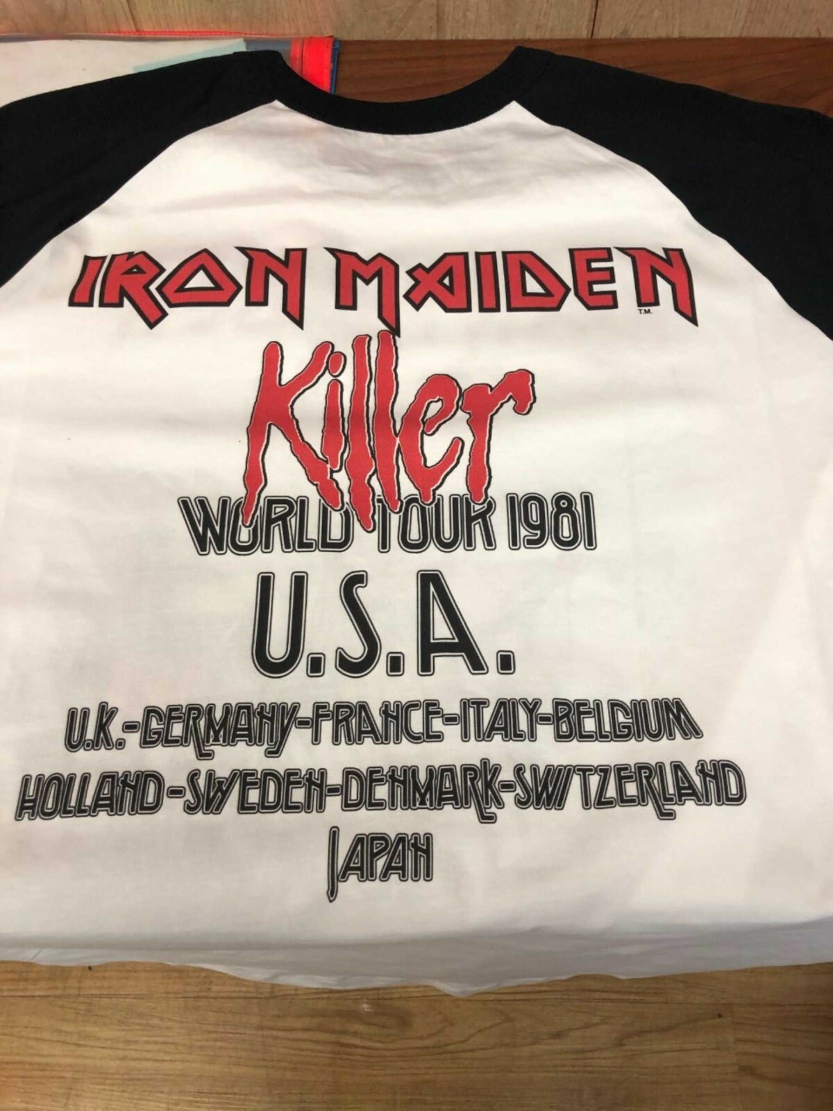 Iron Maiden Killers World Tour 1981 Raglan S to 3XL gallery