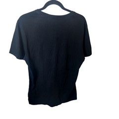 Versace Jeans Mens Black Wavy Typography Logo Graphic T-Shirt Medium B3GMA752