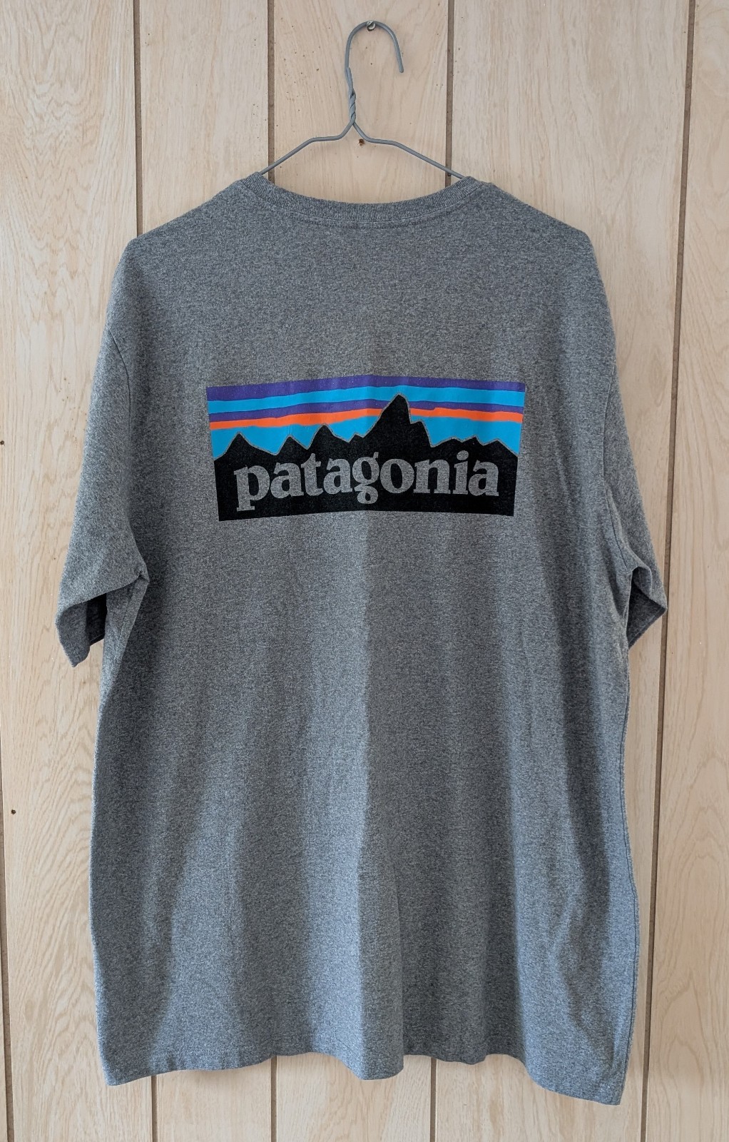 Patagonia Fitz Roy Horizons Gray Short Sleeve Responsibili-Tee T-Shirt Men's L gallery