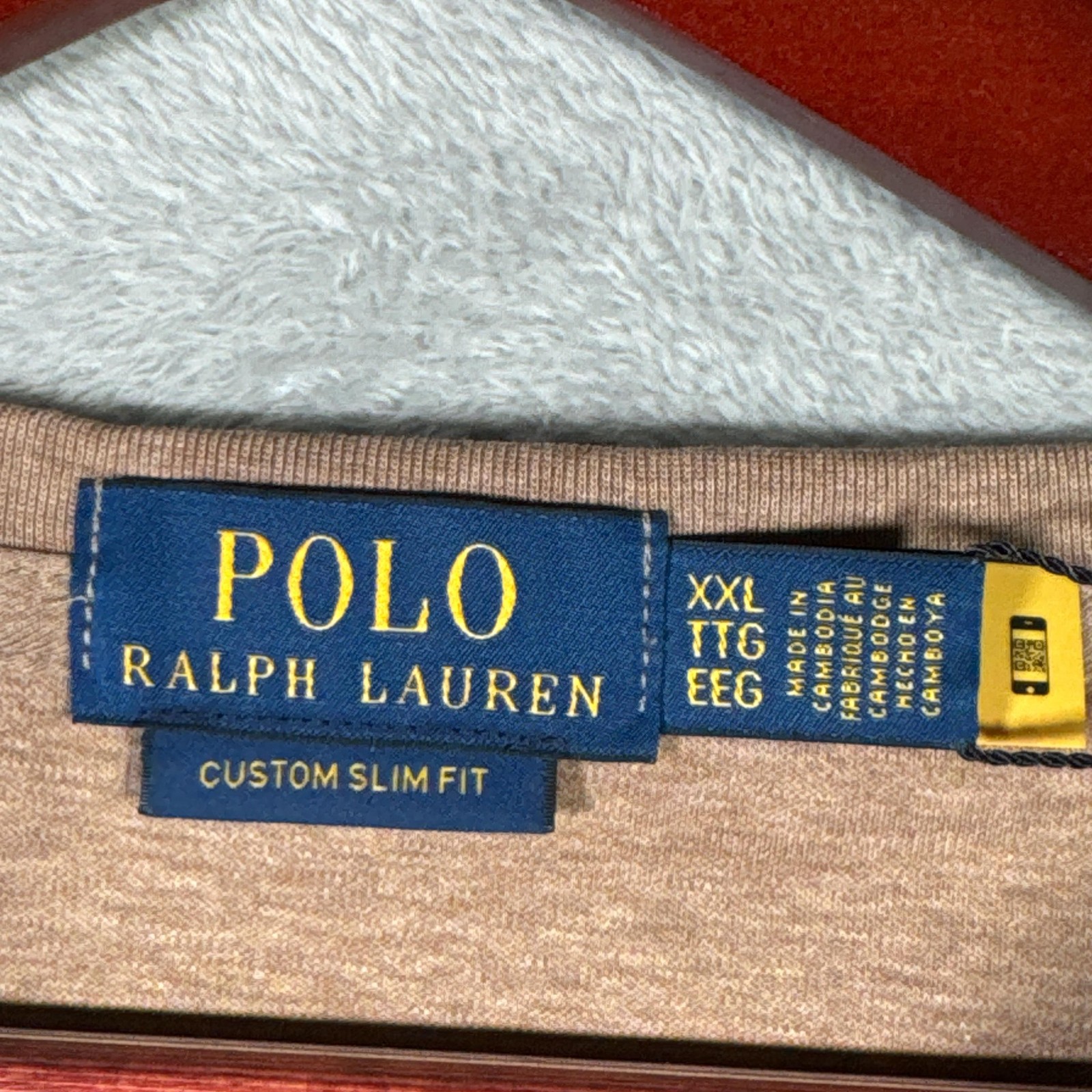 Polo Ralph Lauren Shirt Mens 2XL Brown Custom Slim Fit Polo Bear Classics Tee gallery