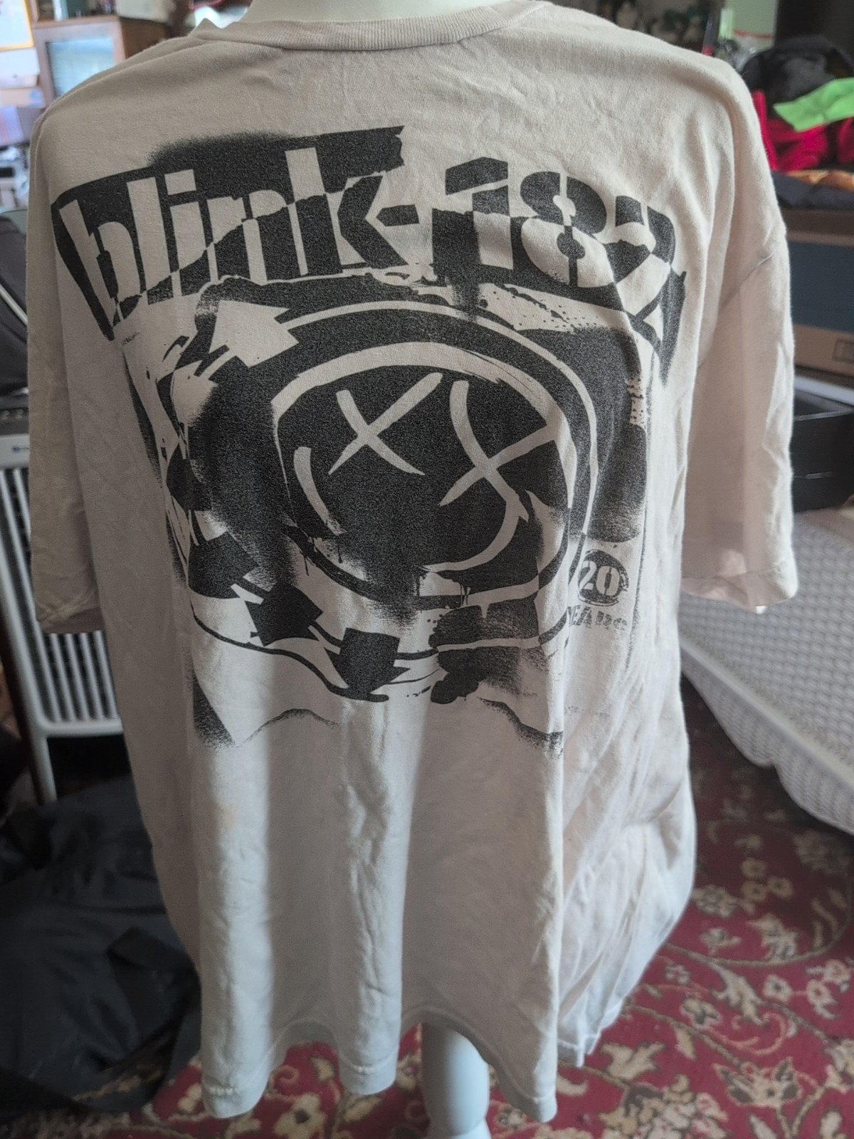 Vintage Rock Band Blink 182 Tour 2012 Retro White Men’s T-Shirt Size XL