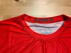 playtime red mesh 1-57 roofing short sleeve shirt size x large