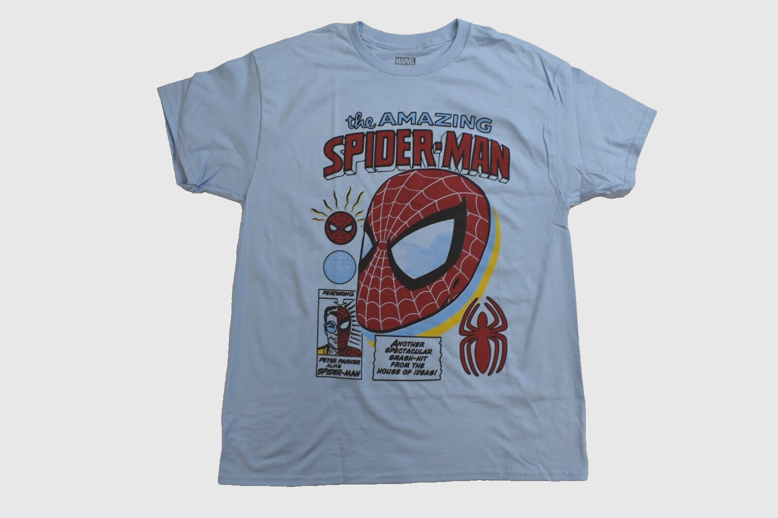 Marvel Spider-Man Mens Spiderman Big Head Comics Graphic Shirt New S-2XL gallery