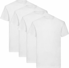 Mens 1/2/4 Pack TShirt White Plain Cotton T-Shirts Tee Crew Neck Size XS-5XL lot