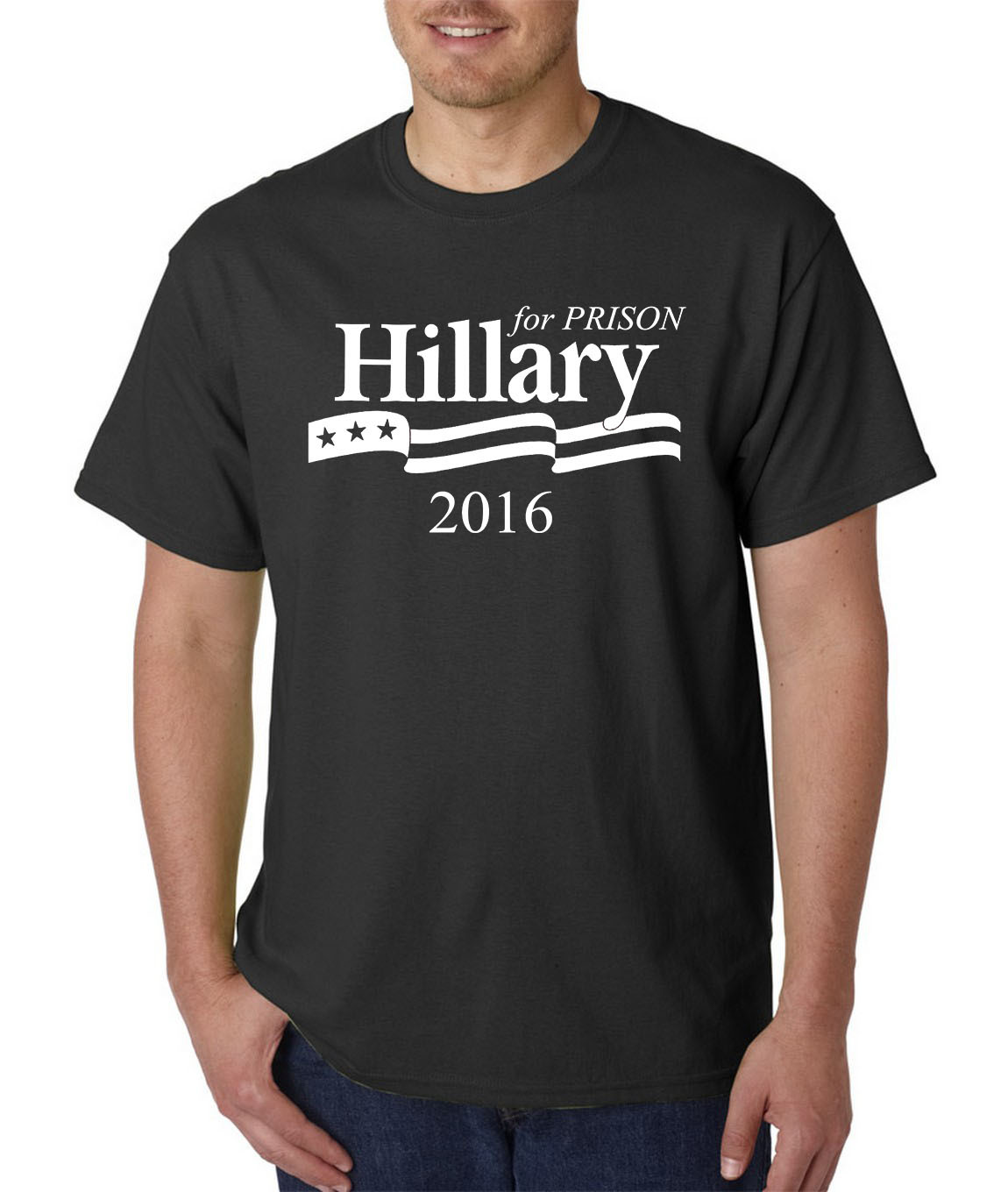 Hillary Clinton For PRISON T-Shirt 2016 - President Republican Democrat Vote USA gallery