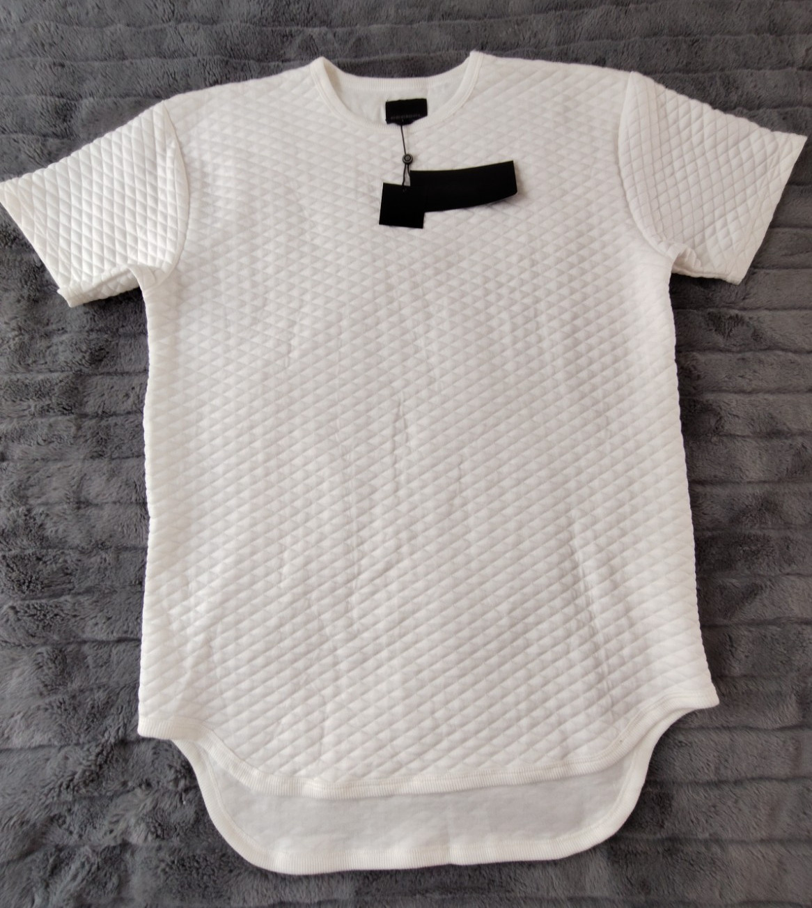 Decibel Men's White Quilted Drop Cut Pullover Short Sleeve Shirt Size XXL ST45 gallery