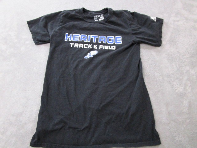 Adidas Shirt Mens Small Black Heritage Track & Field Go-To Tee Graphic Sports gallery