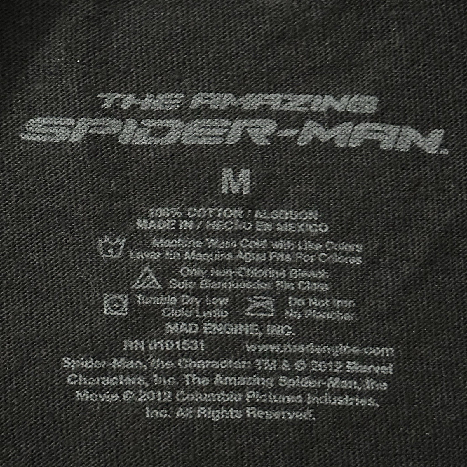 Marvel The Amazing Spider-Man 2012 Movie AOP T Shirt Mens Size Medium Black gallery