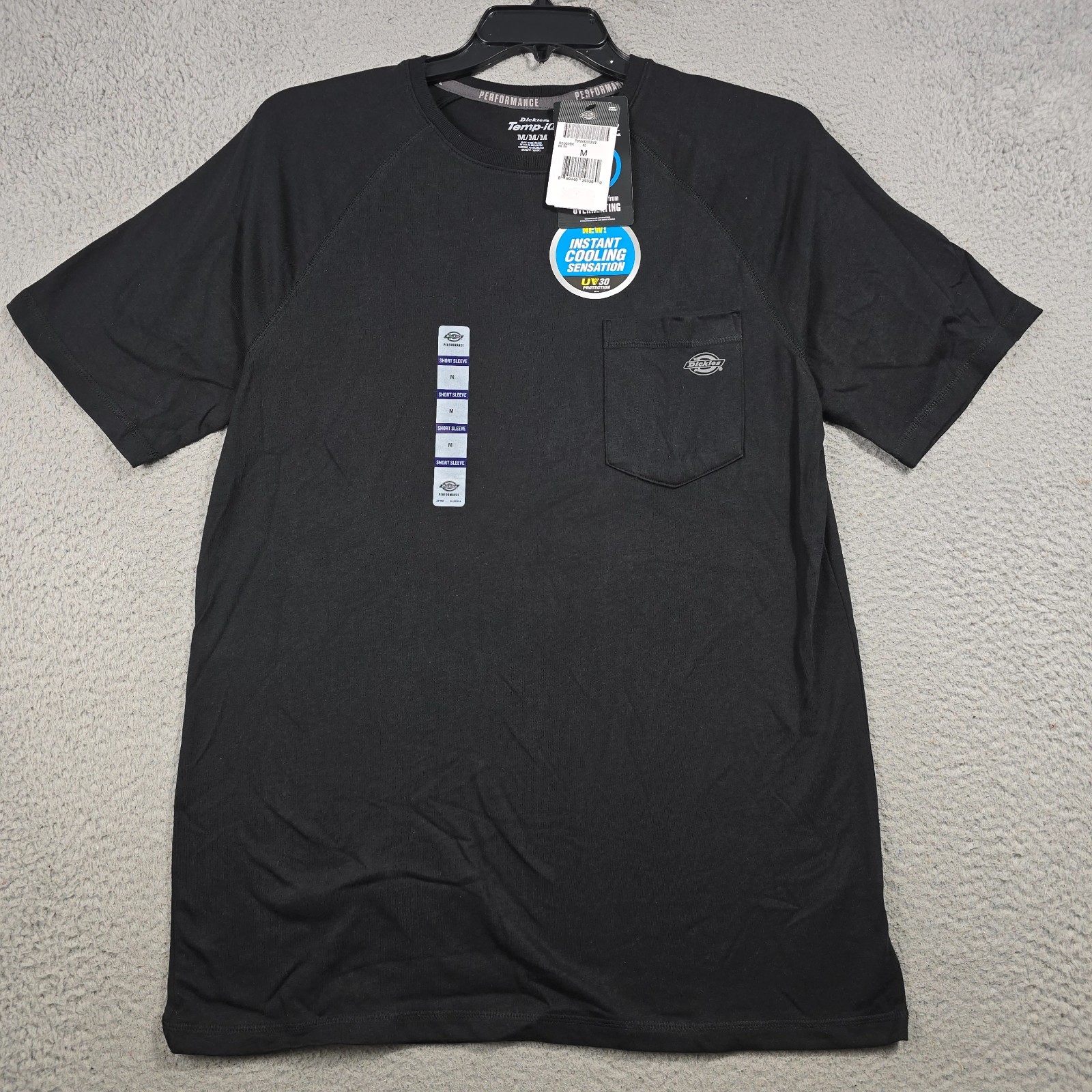 DICKIES Cooling Shirt Mens Medium Black Pocket Tee Lightweight Work Fast Dry NWT gallery