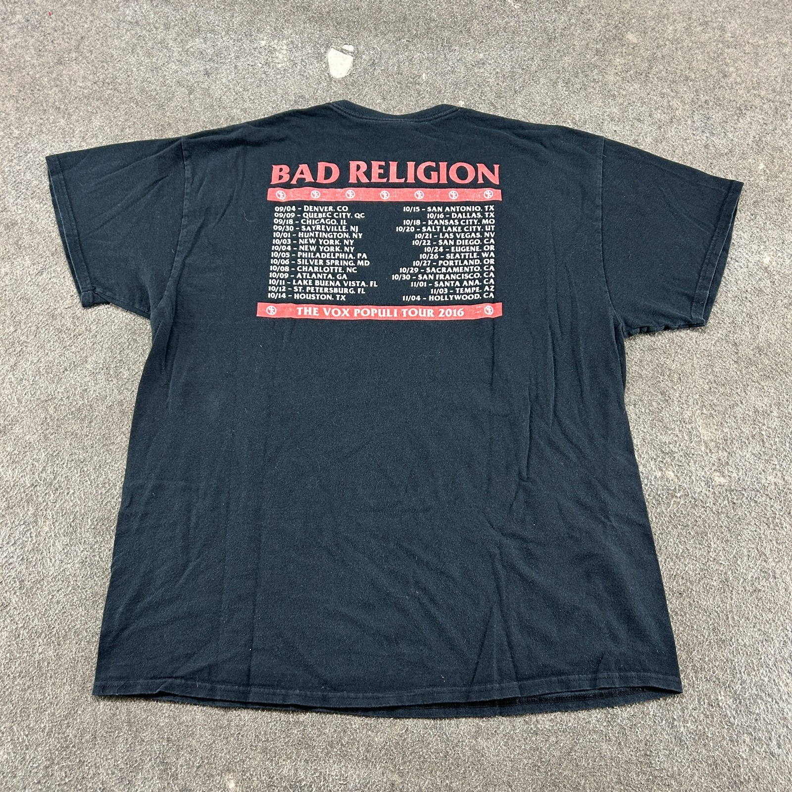 Bad Religion Mens XL Vox Populi None Of The Above Shirt Tour 2016 Gildan Cotton gallery