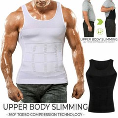 SecondSkin Men’s Shaper Cooling T-Shirt Slimming Body Shaper Compression Tops US