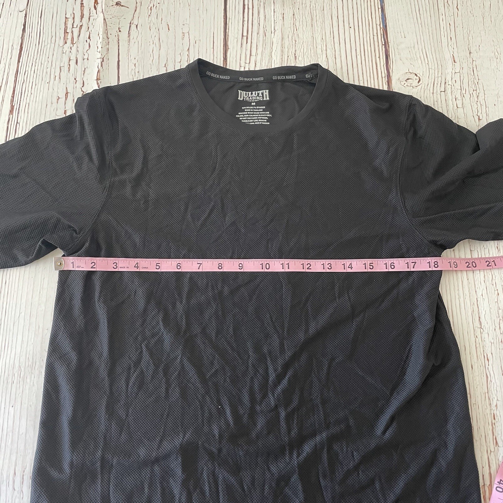 Duluth Go Buck Naked Men's Long Sleeve T Shirt Black Size Medium Nylon Blend gallery