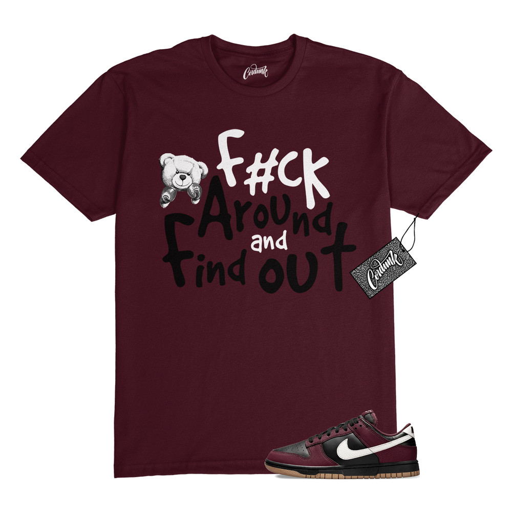 Dunk Burgundy Crush Black White Next Nature T Shirt Match FCK