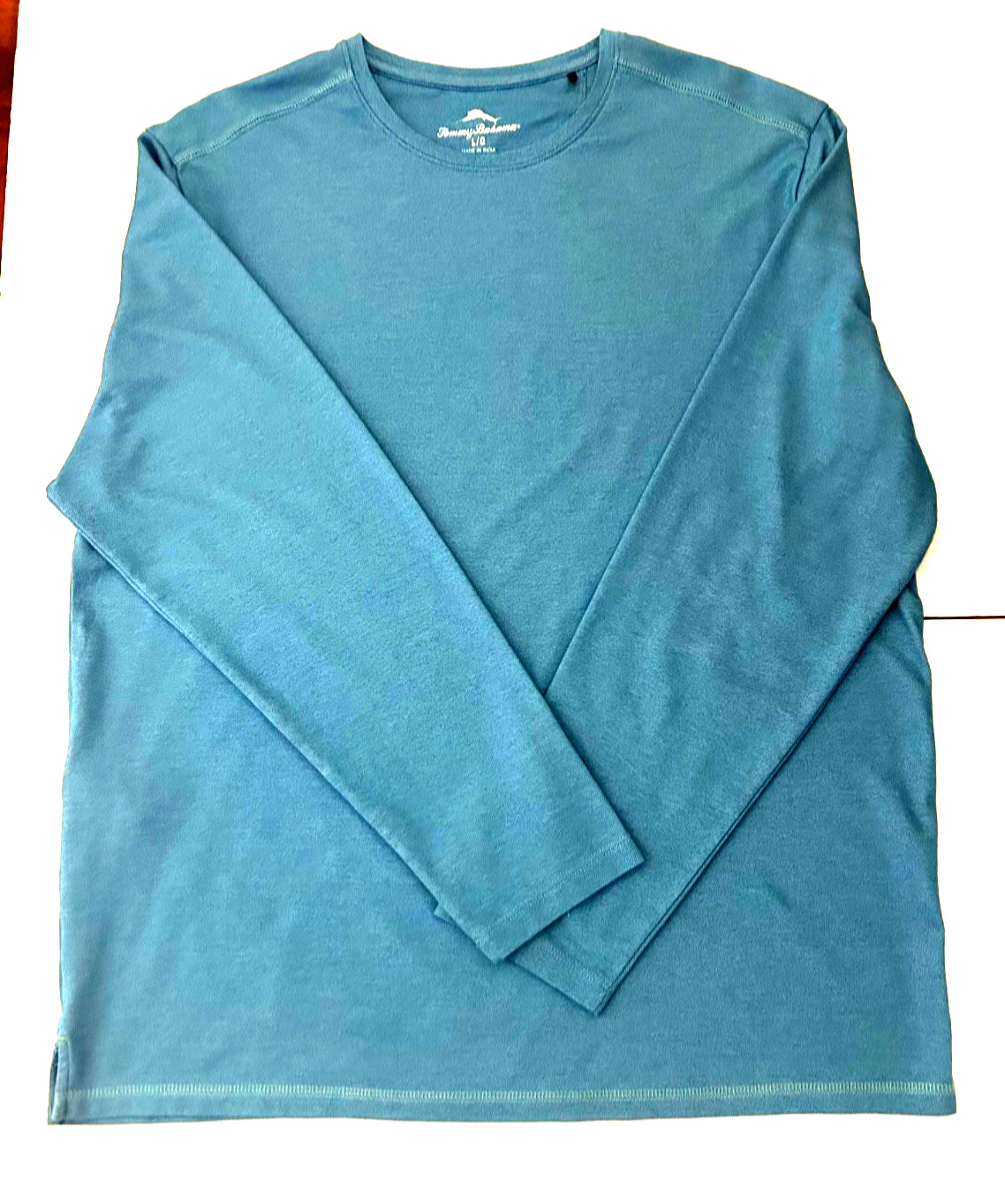 Tommy Bahama 100% Supima Cotton Blue LS Mens Shirt Sz L