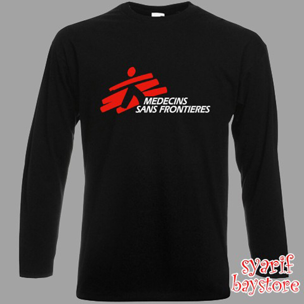 MSF Medecins Sans Frontieres Long Sleeve Black T-Shirt Size S to 2XL gallery
