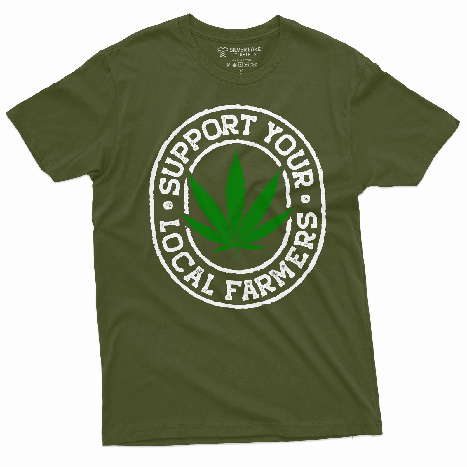 Men's Marijuana Cannabis day 420 T-shirt Support your local farmer weed tee gallery