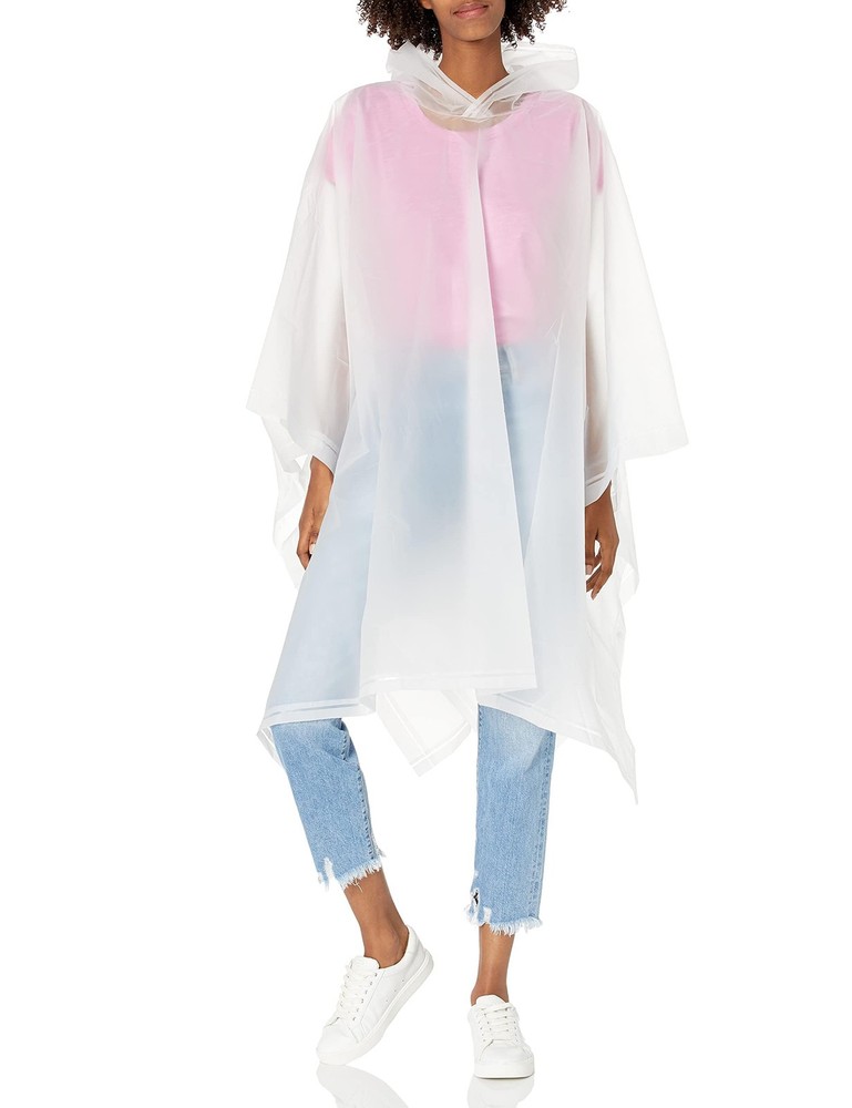 Kids Lightweight Hooded Packable Pancho with Side Snaps