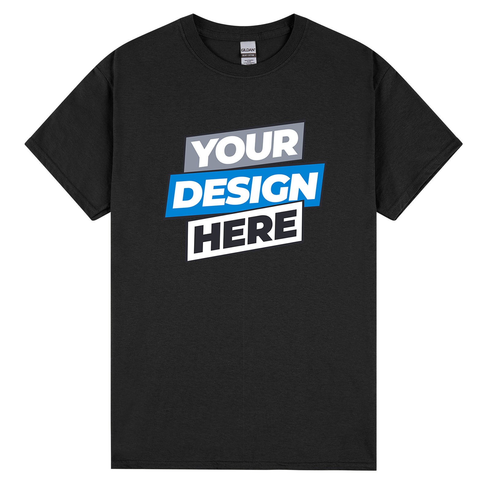 Personalised Customised Mens Custom Printed T-Shirt Logo Text Printing Tee Black gallery