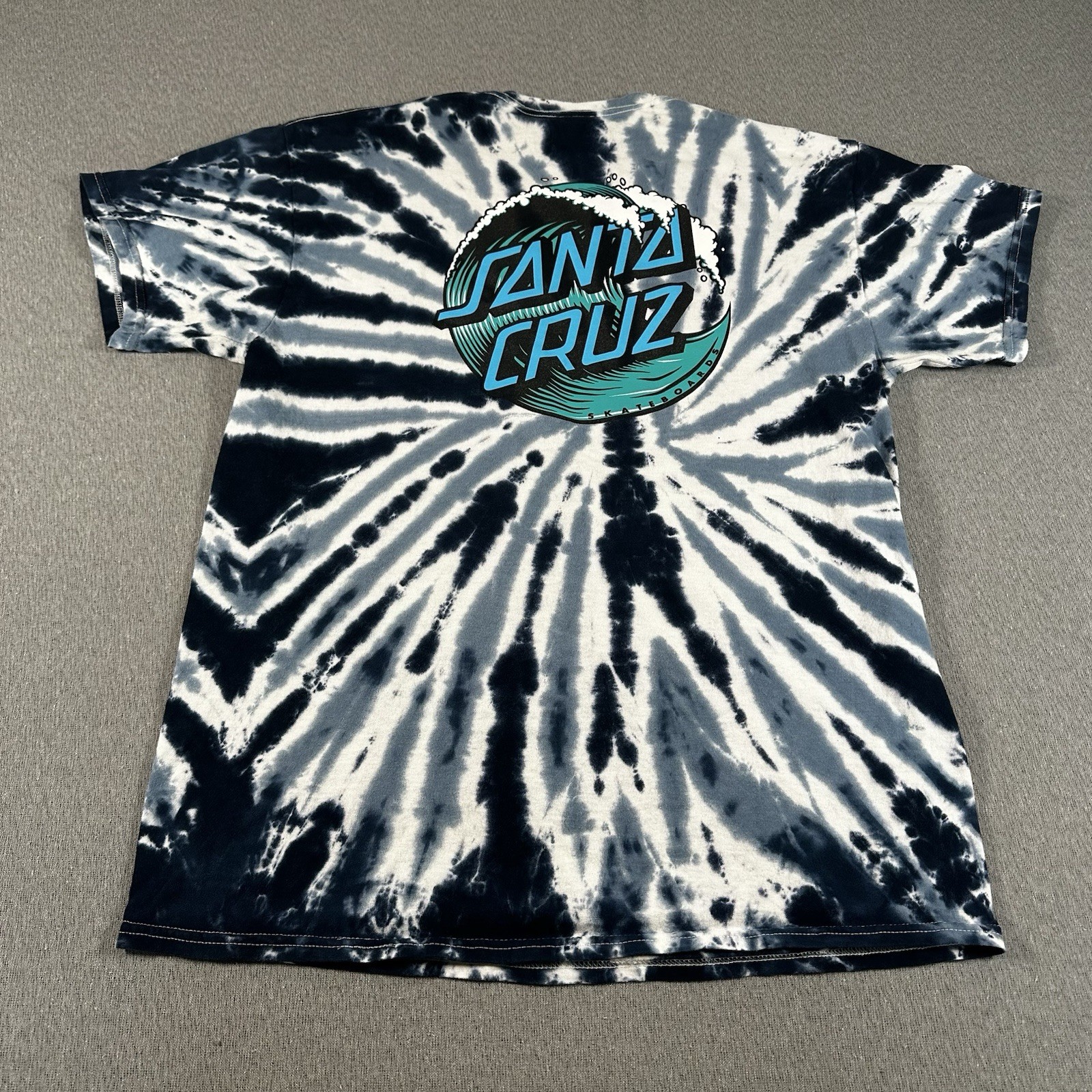 SANTA CRUZ Skateboards Tie-Dye Twist T-Shirt Adult Medium Blue Waves gallery