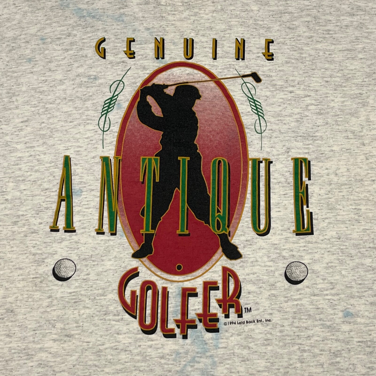 Vintage Golfer Shirt Adult Extra Large Gray Single Stitch Men 90s Antique Person gallery