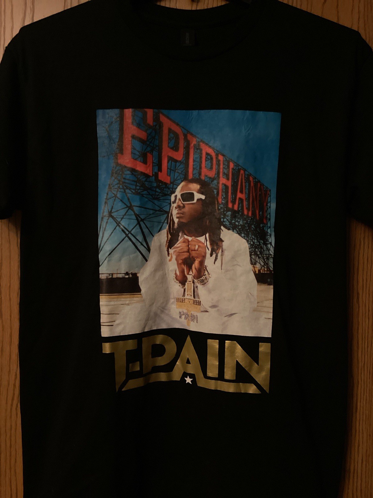 T-Pain – “Epiphany” – Black Shirt – Cotton Blend – L