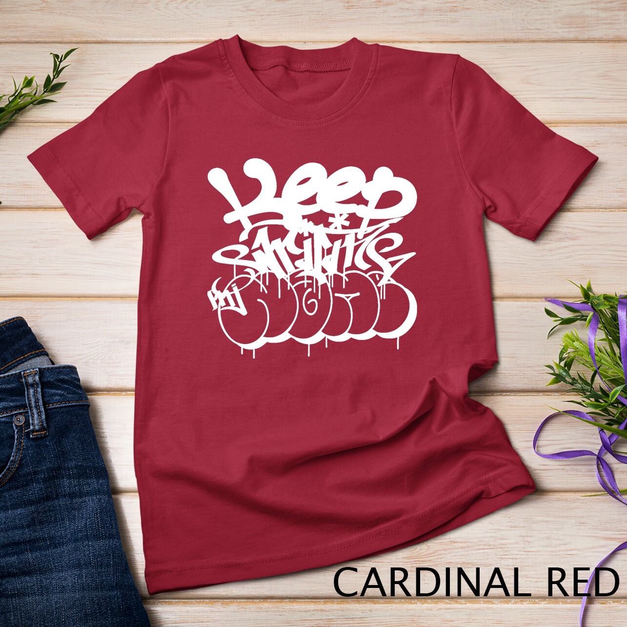 Keep writing my name white graffiti tag Unisex T-shirt gallery