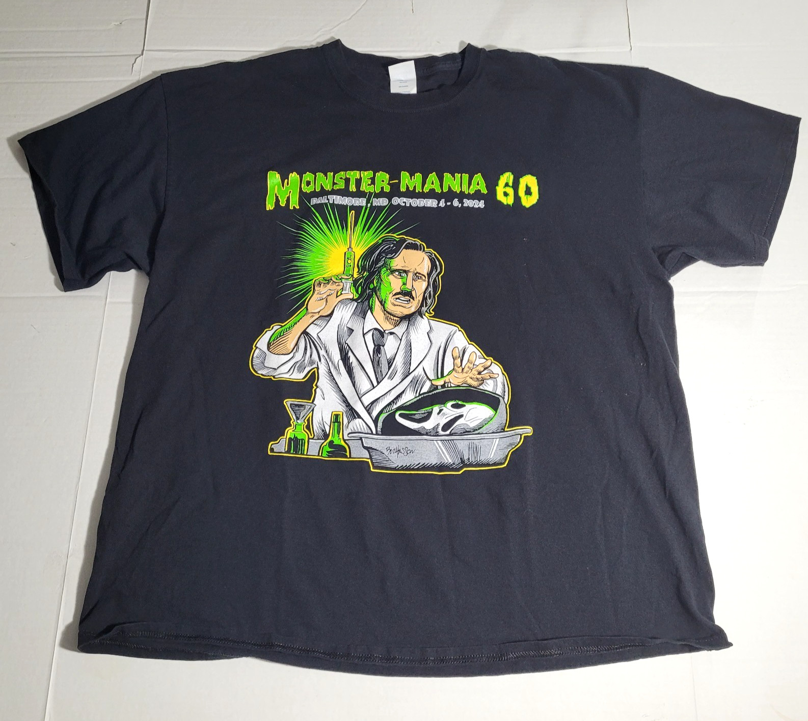Monster Mania 60 Horror Convention T Shirt 2024 Baltimore MD Black 2XL gallery