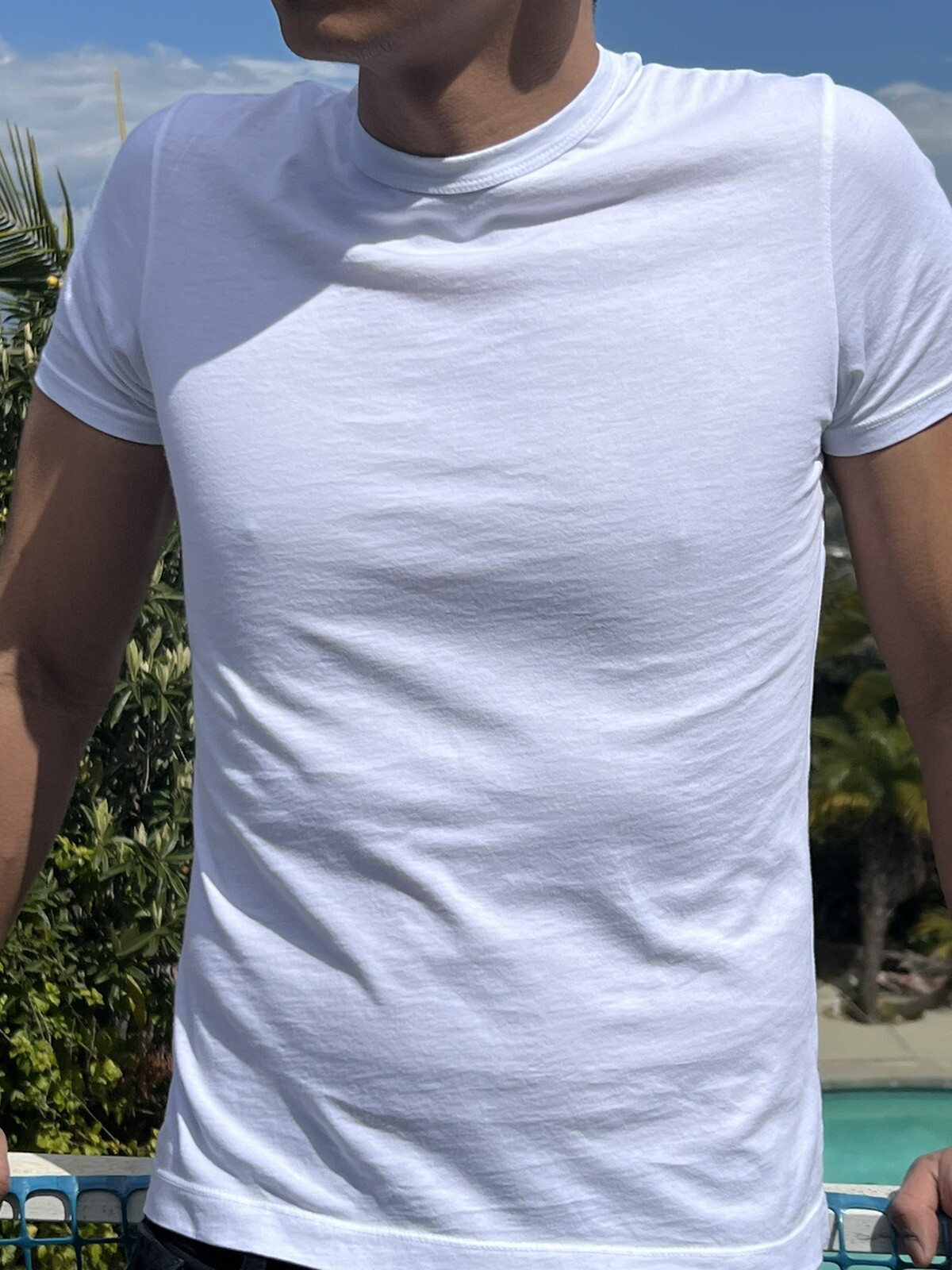 NWT Men Buck Mason 100% Pima COTTON Classic Straight Hem White T-Shirt Tee gallery