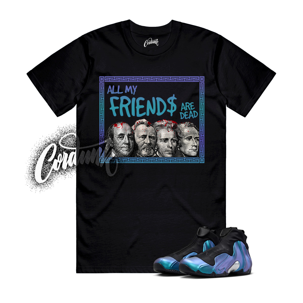 Flightposite Dusty Cactus Persian Violet Metallic Silver T Shirt Match PREZ gallery