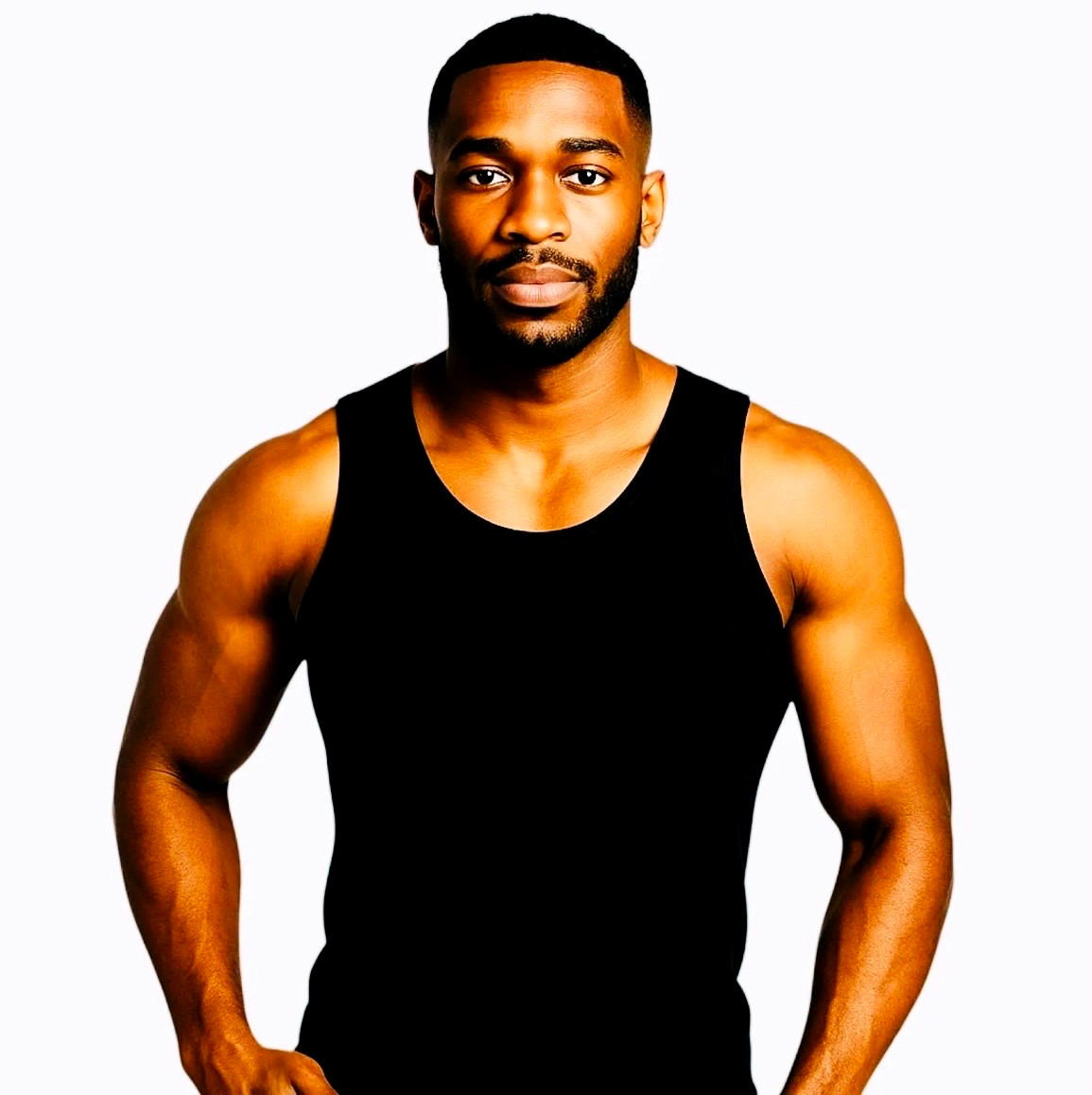 Insta Slim Men’s Slimming Compression Tank Top Shapewear Black White gallery