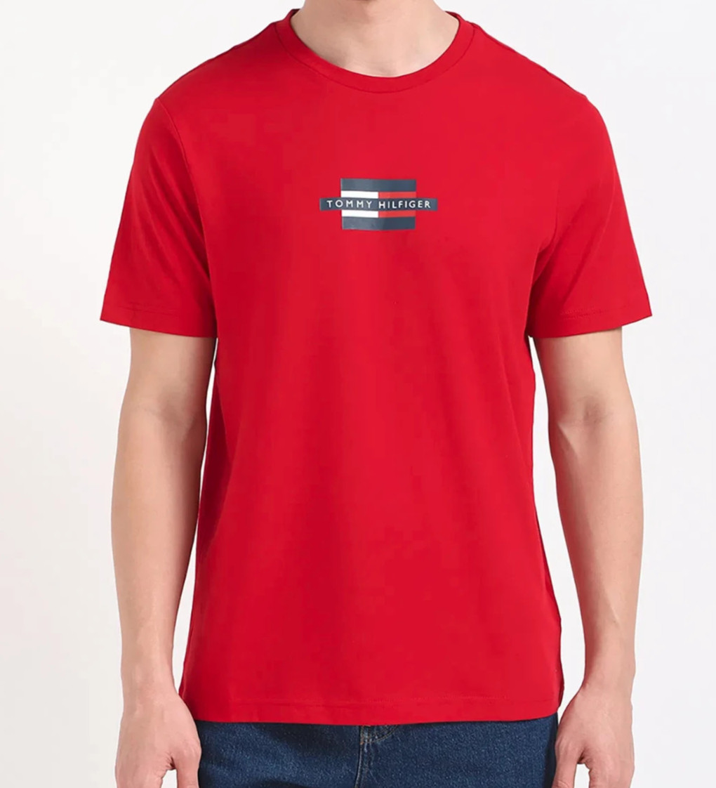 Tommy Hilfiger Men's Medium Red Flag Logo Box T Shirt (MW38636-601) Size XXL gallery