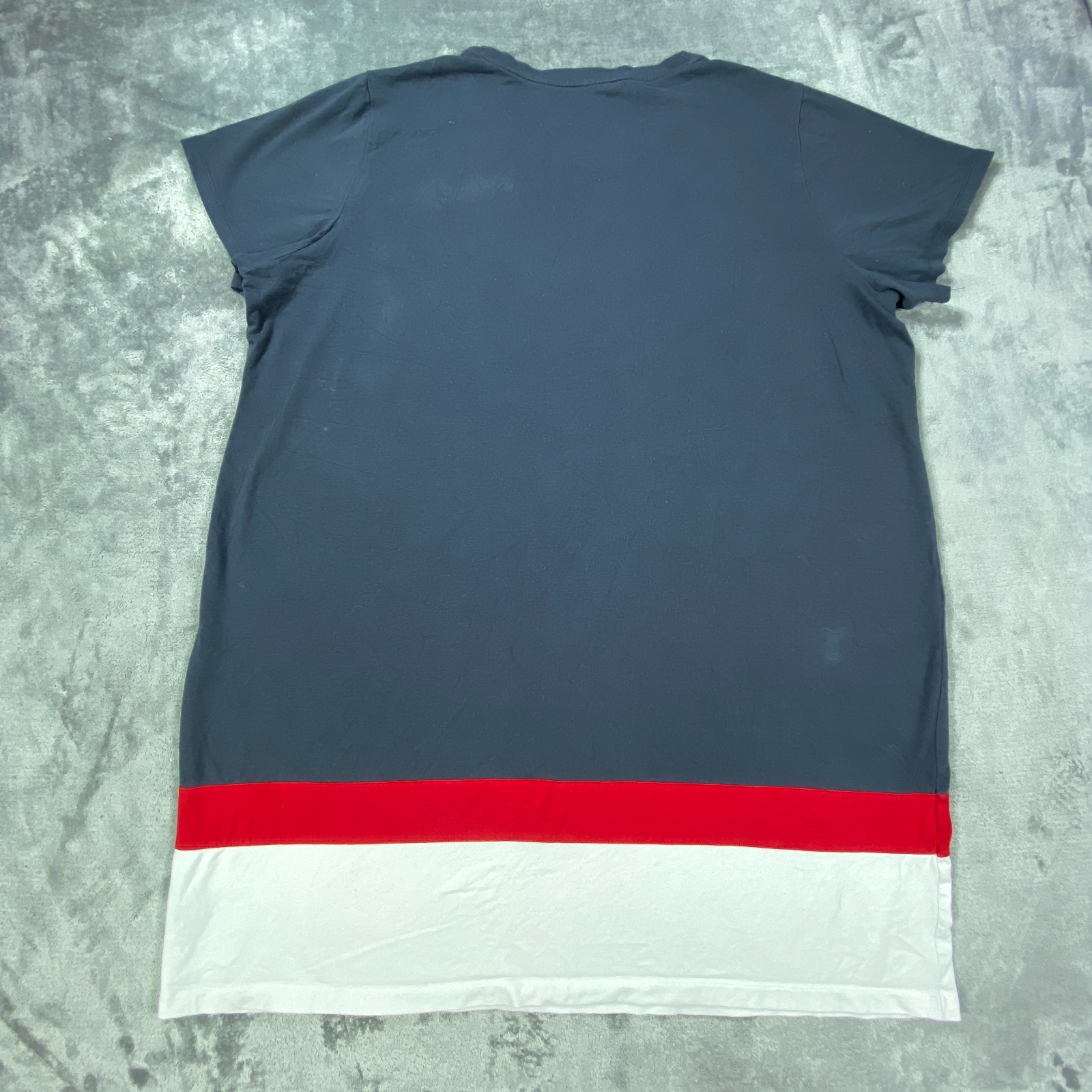 Tommy Hilfiger Shirt XTL Navy Red White Colorblock Logo Top Graphic Preppy Tee gallery
