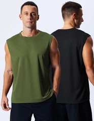 Men’s 5 Pack Athletic Tank Tops Quick Dry Workout Shirts Breathable Gym Sleev…