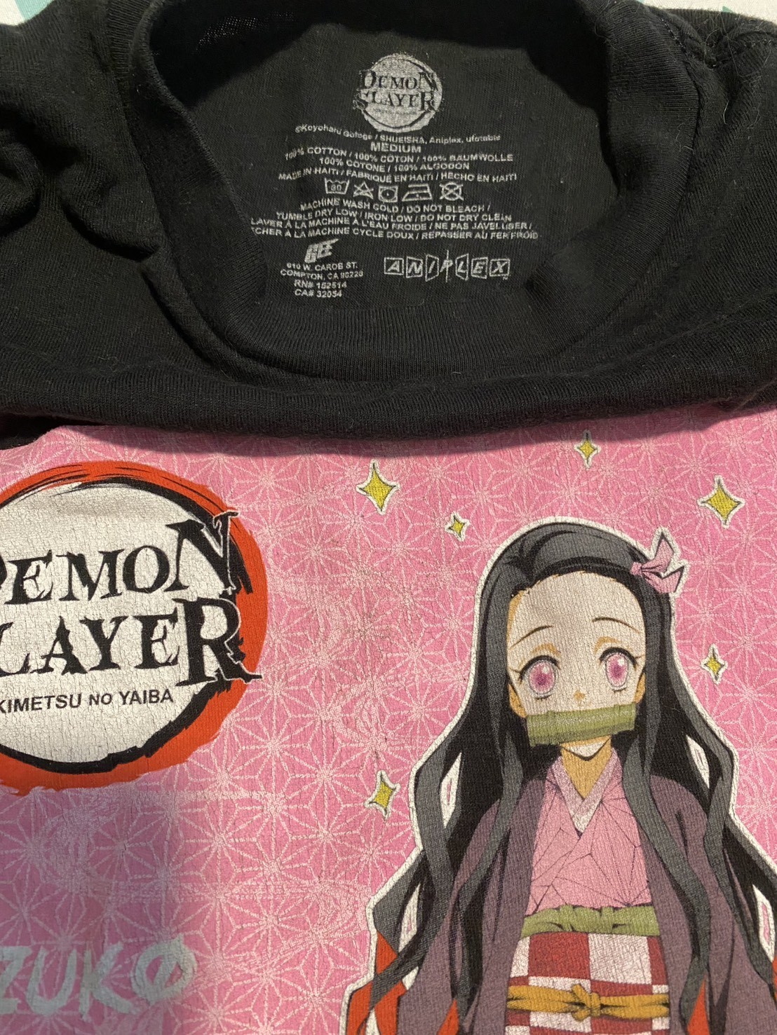 Nezuko Demon Slayer Shirt Black Size Medium – Anime Graphic Tee gallery