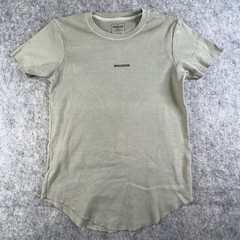 RAWGEAR Men’s Tan Ribbed Tee Crew Neck Short Sleeve T-shirt Small