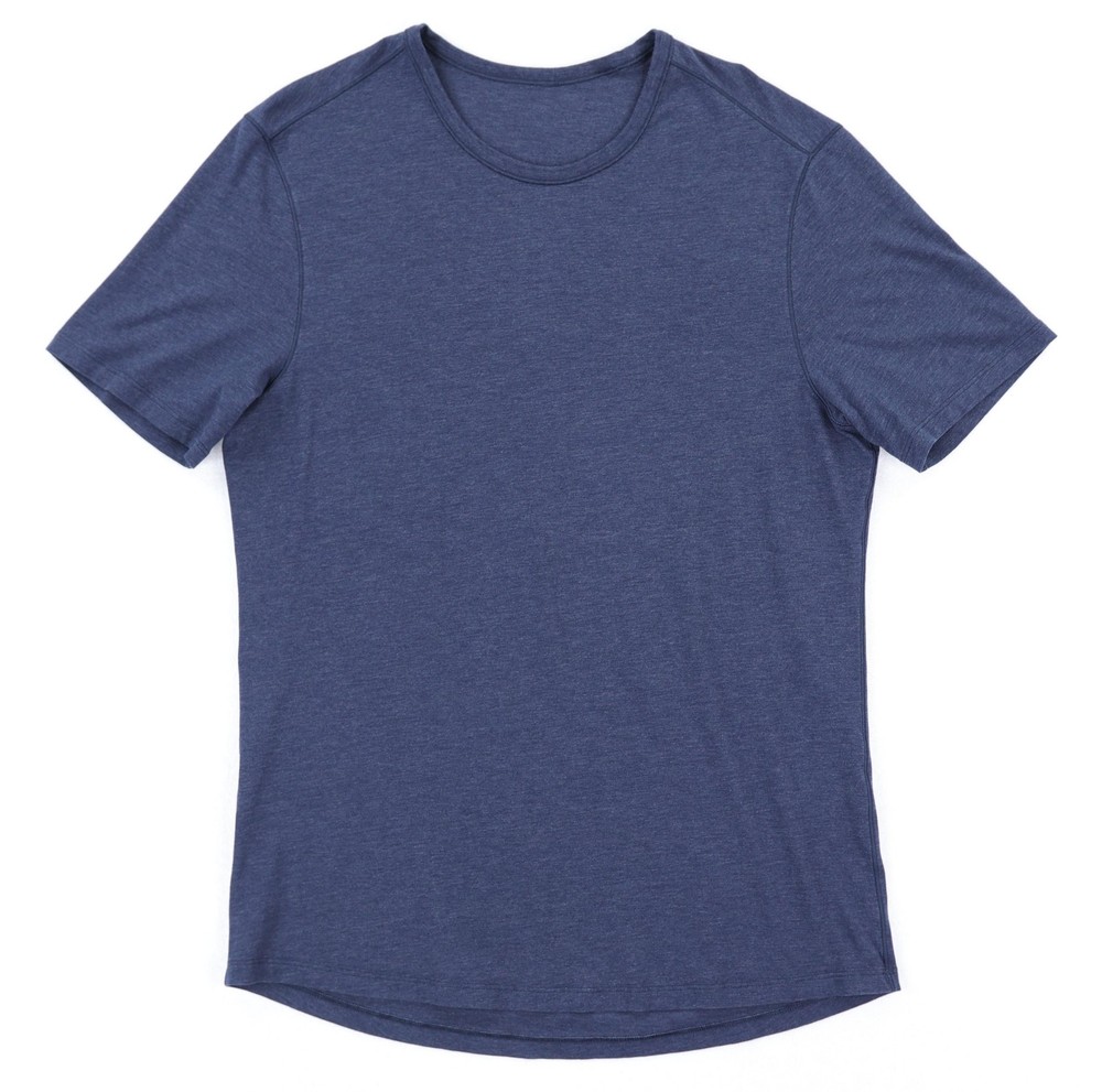 Lululemon 5 Year Basic Tee Mens Medium Blue Crew Neck Soft Stretch