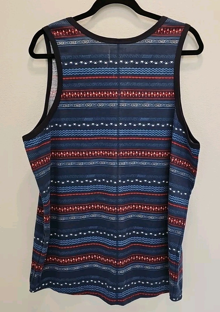 Men’s Levi's 2XL Tank Top Shirt - Striped, Summer, Beach, Pool, Blue, Fashion gallery