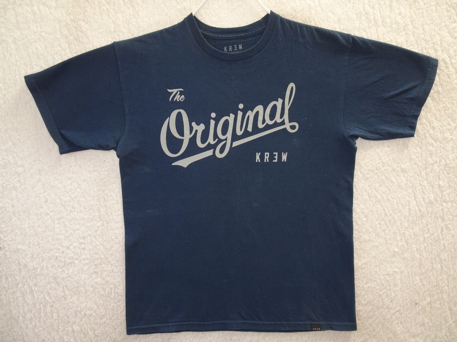 The Original Krew KR3W Streetwear Brand T Shirt Medium Blue EUC