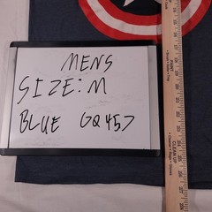 Marvel Captain America Graphic Short Sleeve Casual T Shirt Mens Size M Blue Red