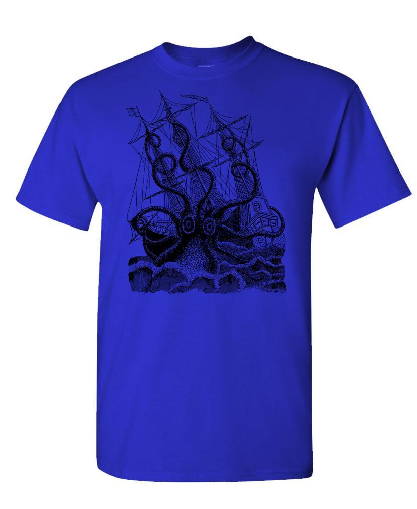 SEA MONSTER KRAKEN - Unisex Cotton T-Shirt Tee Shirt gallery