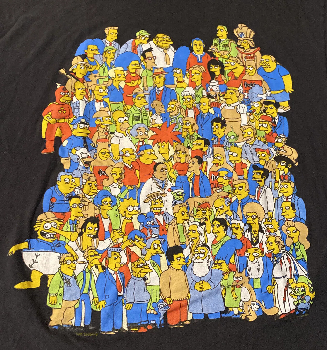 New popular The ENTIRE Simpsons shirt 2007 Short Sleeve Black Unisex Shirt E4…