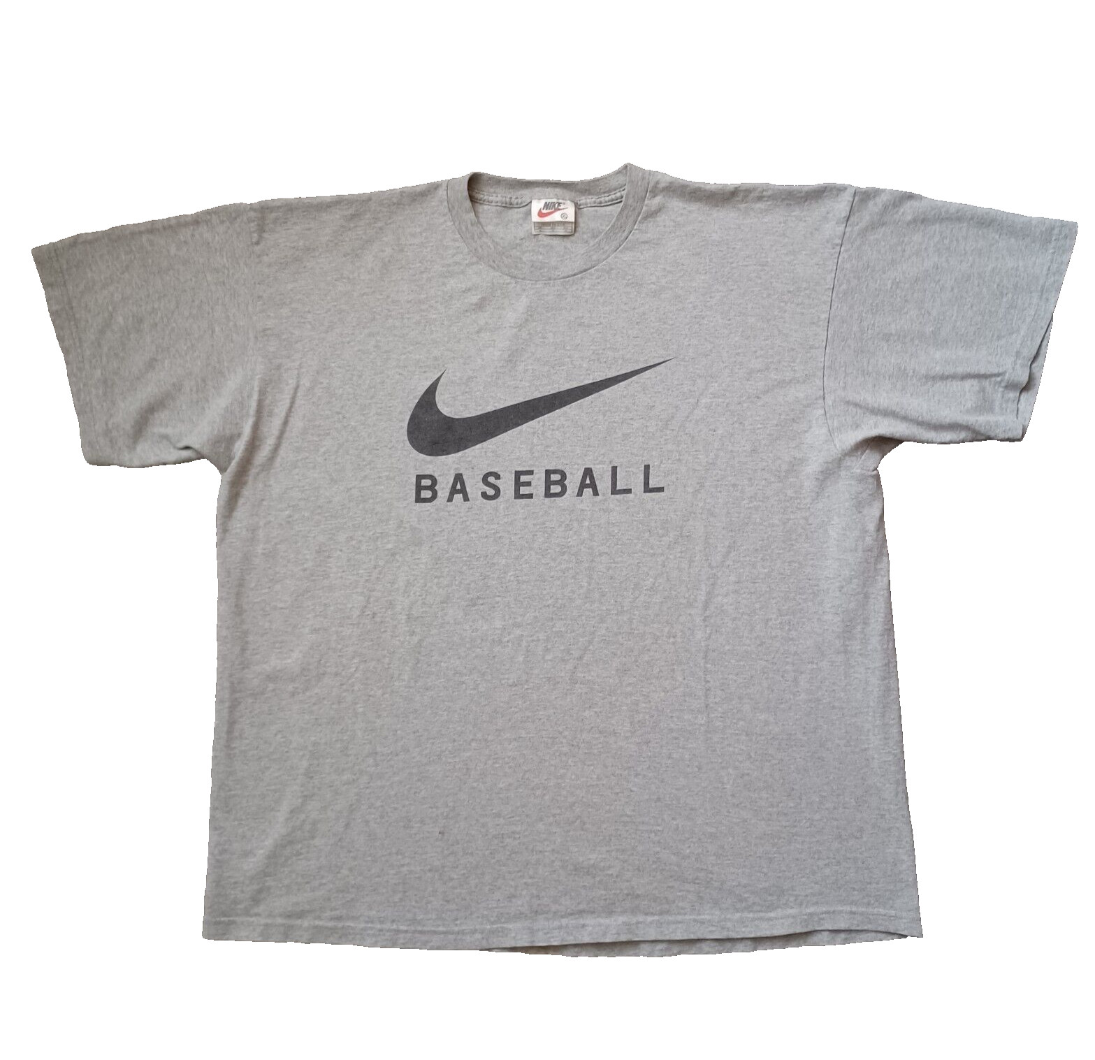 Vintage Nike Baseball T Shirt Mens Extra Large Gray Jumbo Swoosh 90s USA gallery