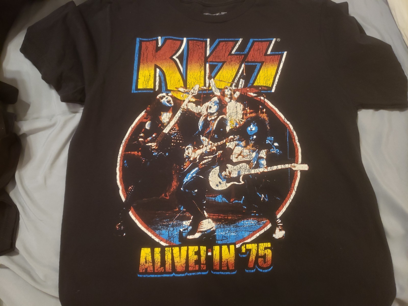 Men's KISS Alive In 75 Graphic Crew Neck T-Shirt Tee Size Small 34/36 gallery