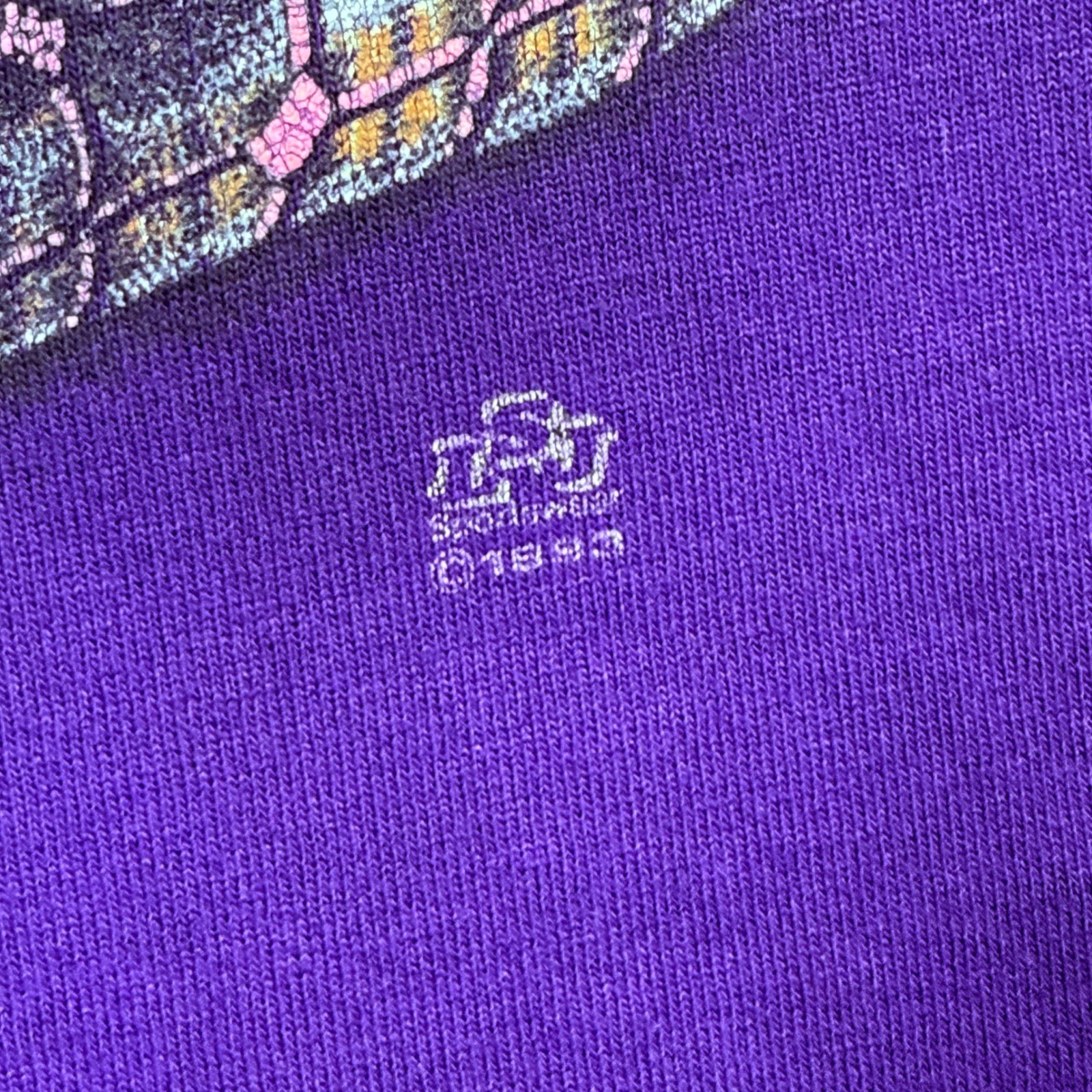 Vintage 90s Jerzees Purple Puppies Graphic T Shirt Large Cute Dogs Made in USA gallery