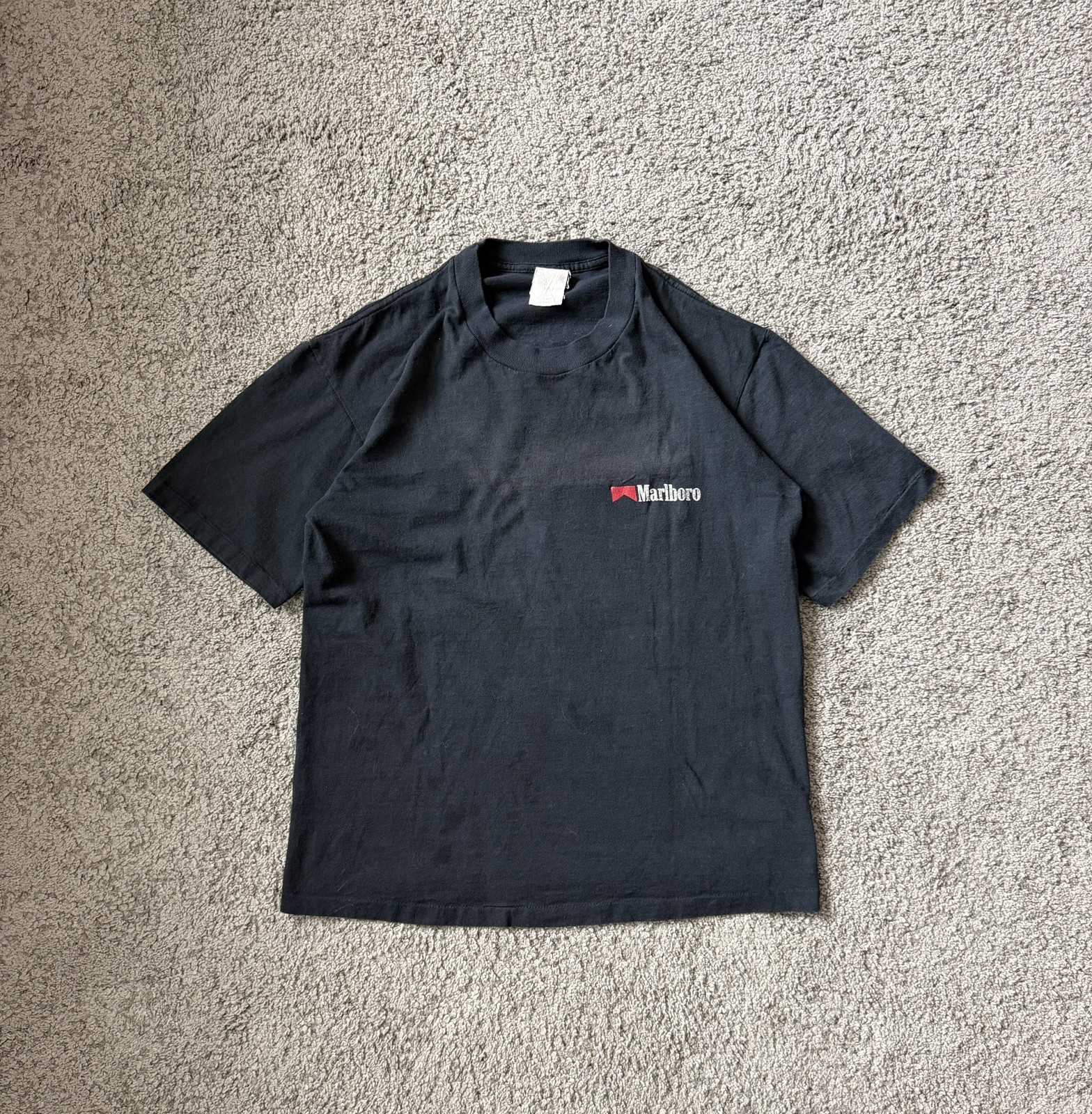 Vintage 90's Marlboro Cowboy Wild West Single Stitch Faded Black T-Shirt gallery